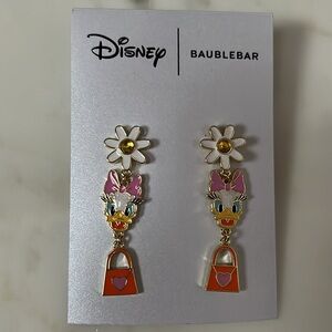 Disney BaubleBar Daisy Duck Character Drop Spring Flower and Purse Earrings